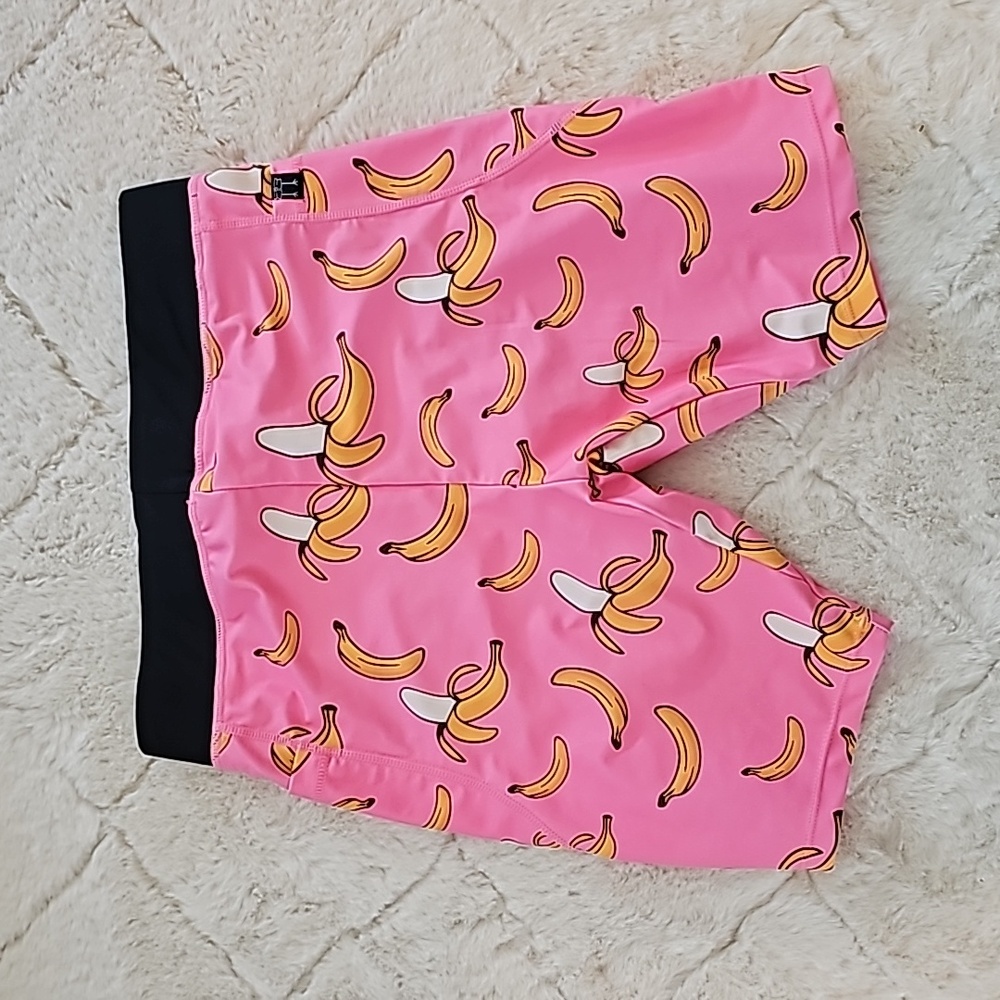 Chicknlegs Men's Pink Bananas 8" Half Tights Medium - Picture 4 of 7